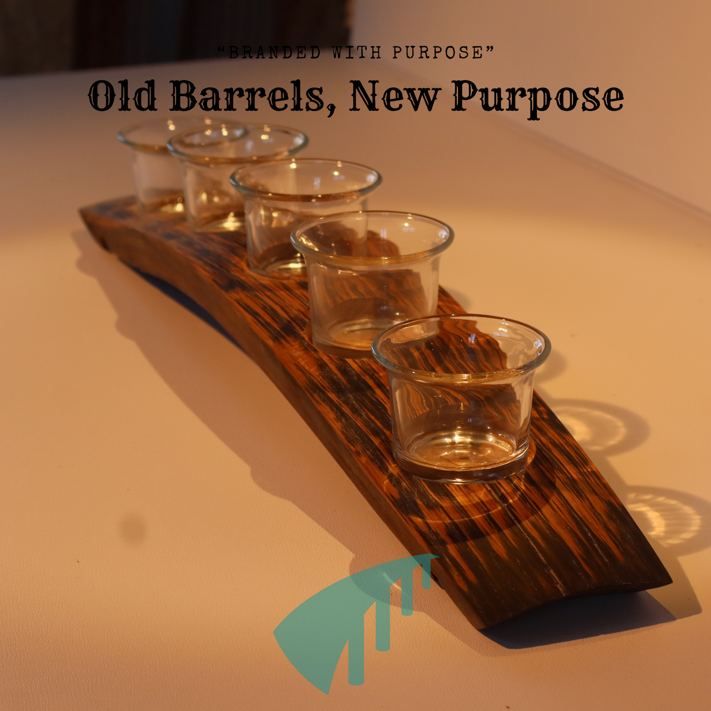 Candle Holder in Whiskey Oak