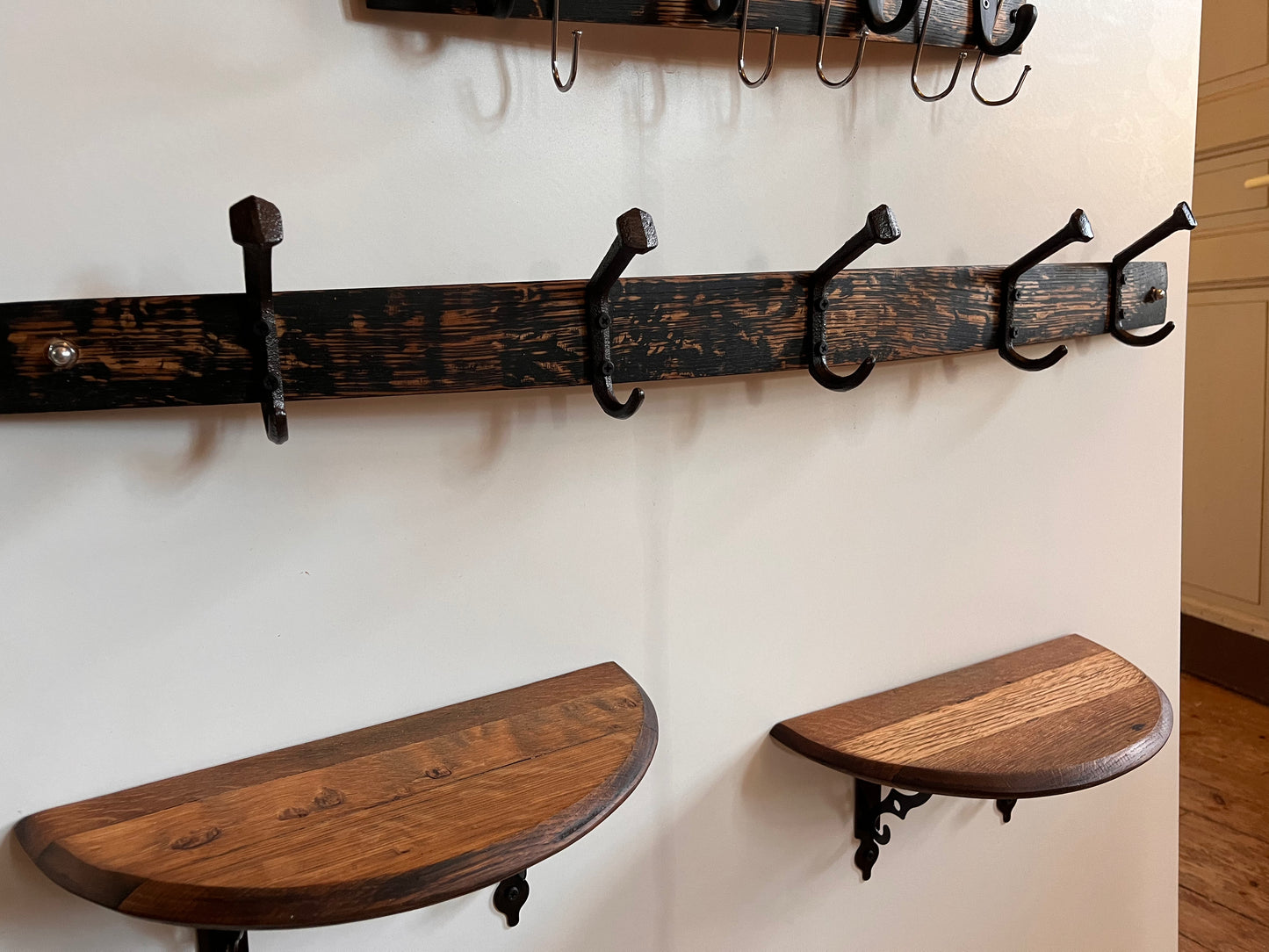 Whiskey Barrel Coat Rack  Large